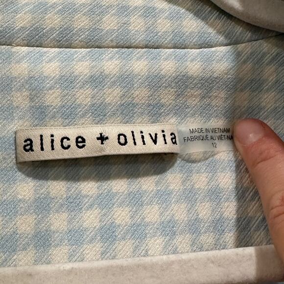 Alice + Olivia Justin Gingham Double Breasted Blazer - Picture 3 of 7